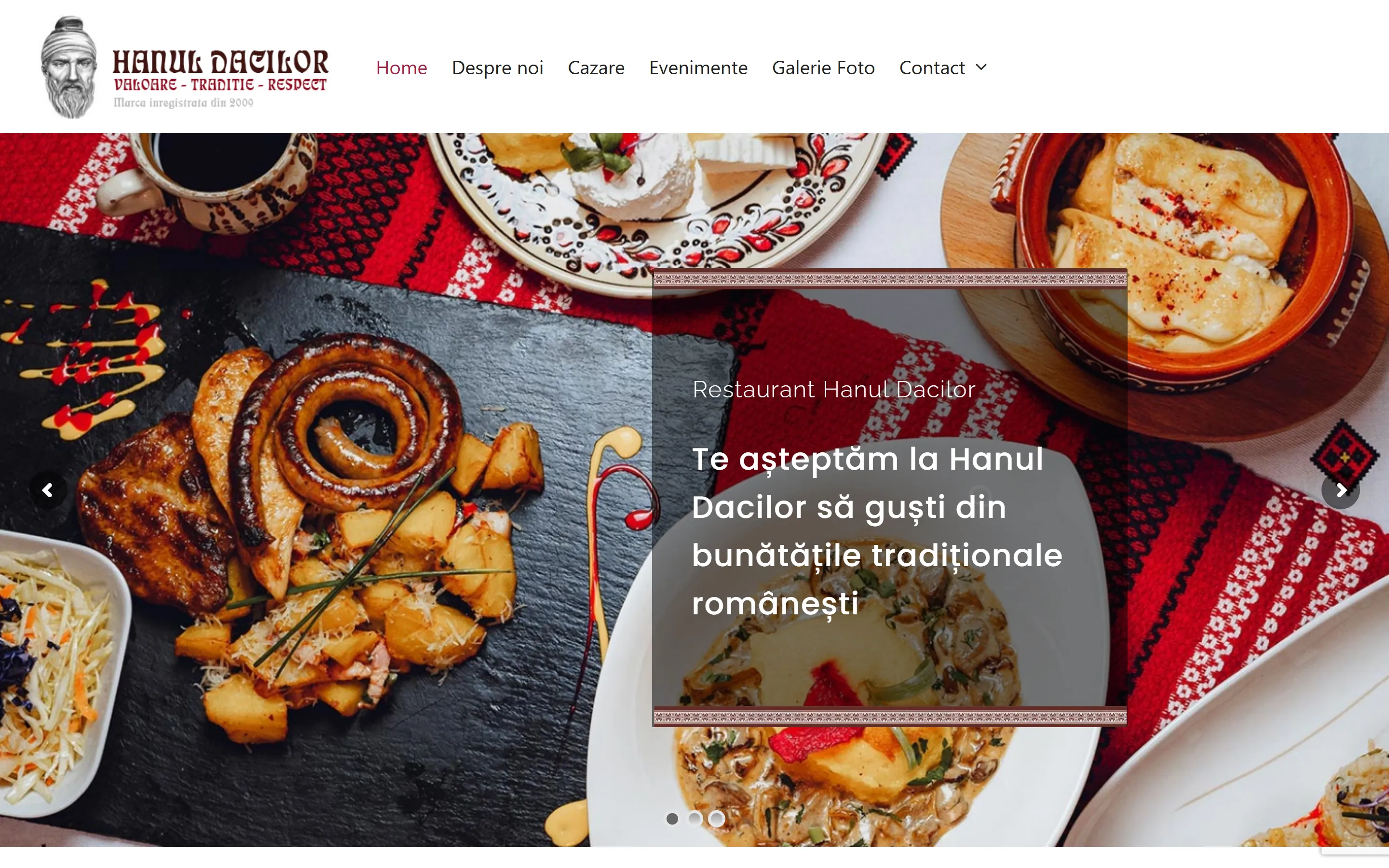 Site-ul hanuldacilor.ro, realizat de Creativ Design