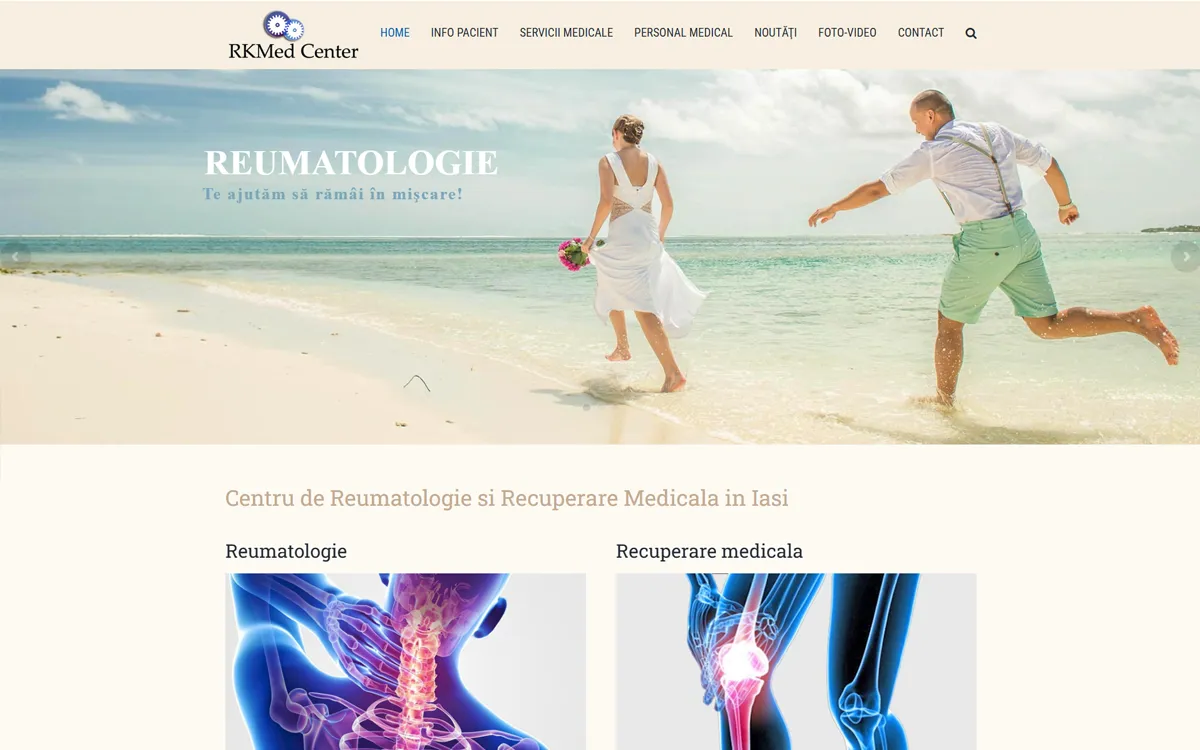 Site-ul rkmedcenter.ro, realizat de Creativ Design